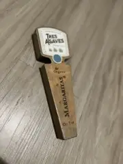 Tres Agave Tap Handle, Wooden. Standard Size