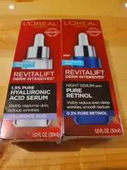 L'Oréal Skincare Bundle Revitalift Retinol Night Serum And 1.5% Hyaluronic Acid
