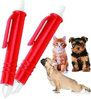 PARENCE - Set of 2 Automatic Tick Remover for Animals/Kit 2 Red Clips - Anti-Tick Clips for Cat, Dog, Other Animal, Human