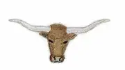 Longhorn Embroidered Iron on/Sew patch [5" X 2.5"]