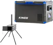 Adventure Kings 60L Stayzcool Fridge Freezer + Premium Camping Oven Stove BBQ