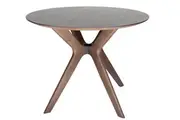SK Designer Living | Doreen Collection | Round Wood Dining Table | Walnut | 100cm