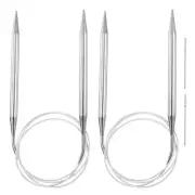 2pcs 39.37" Circular Knitting Needles US 11/8.0mm Needles 5.51" Short