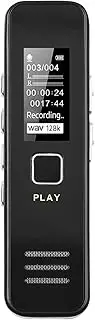Digital Voice Recorder 128GB Voice Recording Device 32-1536KBPS for Lecture Meeting Interview Busin Ta o Recorder with Playback, MP3 Music Player, Earphone, Password (TF Card Not Included)
