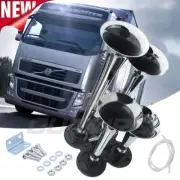 150DB 4 Trumpets Train Air Horn Kit Truck/Boat/Car/Pickup Loud Replace Air Tank (for: Ford)