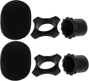 CHICAMPERA 2 Sets Microphone Protective Covers Durable Sponge Windscreen for Ktv Indoor Outdoor Use Reduces Noise Wind Interference for Recording Performances Total