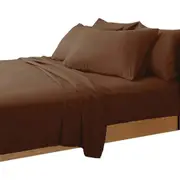 Dark Brown Bed Sheet Set 4 Piece
