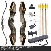 Deerseeker Coyote Wooden Takedown Recurve Bow - 60 Inch AMO Archery 30-60lb KIT