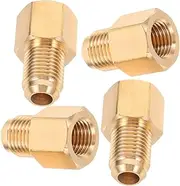 Alipis 4Pcs Air Conditioning Adapter Quick Coupler Conversion Connectors for Refrigerant Systems Durable Copper Construction Easy Installation for Personal