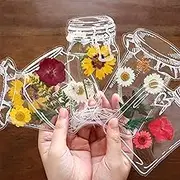 Book Mark Making Kits, Floral Bookmark Making Kit Clear Book Marks, Handmade Transparent Arts & Crafts, Scrapbook Supplies, Scrapbooking Page Markers Decor