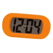 Silicone Digital Alarm Clock With Backlight Snooze For Kids Boys Girl Green Orange 143x72x50mm