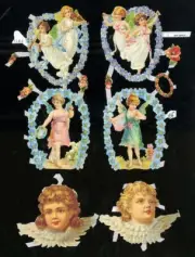 Vintage W. Germany Embossed Die-Cut Scraps Angels and Cherubs 7164