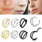 Surgical Steel Hinged Segment Clicker Hoop Ring Lip Ear Nose Body Piercing ~