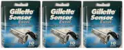 Gillette Sensor Excel Razor Blades - 30 Cartridges