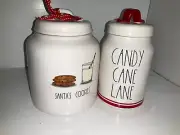 Rae Dunn Christmas Santa’s Cookies & Candy Cane Lane Canisters