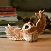 Owl Realistic Animal Figurine Scarecrow Decoration Home Lawn Moss Ornament Decor
