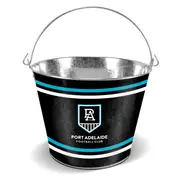 Port Adelaide Power AFL Galvanised Tin Ice Bucket with Handle