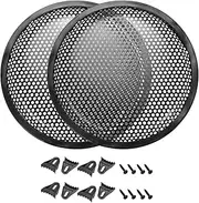 XYWHPGV 2pcs 8 inches Speaker Waffle Grill Metal Mesh Audio Subwoofer Guard Protector Cover with Clips,Screws(8158c 34414 8b719 e6485 76869 d842d