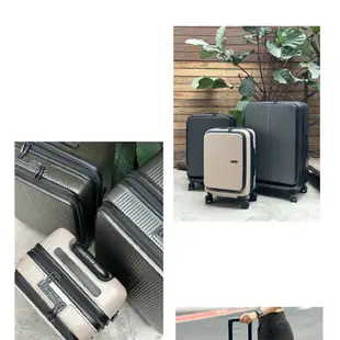 【CROWN】皇冠 DOPPIO 質感雙前開行李箱 旅行箱 拉鍊箱 超輕 19.5吋 25吋 29吋 C-F1910