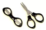 Slip-N-Snip Folding Scissors - Plastic Grip (Black Colour) 95 mm (3-3/4")