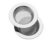 2PCS Stainless Steel Kitchen Sink Mesh Strainer Waste Plug Filter Drain Stopper