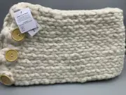 Pottery Barn Chunky Knit Tree Button-up Collar Skirt Ivory 27" Dia 10"h #9993X