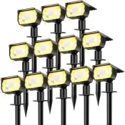 12 Pack Solar Spot Lights Outdoor Motion Sensor with 3 Modes,Solar Spotlights...