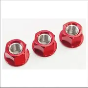 Japan Autopress RFNM80R Sprocket Nut for Monkey, Recoil Finished, φ0.3 inches (8 mm), Set of 3, Red
