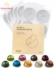 100X Aluminum Foil Lids 62mm Reusable Coffee Pod Covers for Nespresso Vertuo