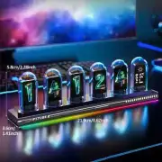 Creative Nixie Tube Clock LED Color Screen DIY Analog Digital Decoration Lights