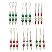 Set of 3 Christmas Wooden String Beads Pendant Decoration for Wall Bead