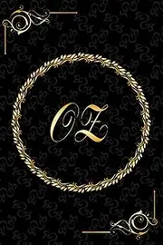 OZ: Golden Monogrammed Letters, Executive Personalized Journal With Two Letters Initials, Designer Professional Cover, Perfect Unique Gift