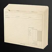 AUSOLEIL Job Folders Manila File Jackets, Heavy Duty, Preprinted, 11.75 x 9.5 inches, Track Job Progress, Customer Correspondences and Calculate Cost, 50 Folders