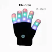 LED Black White Gloves Bar Party Flash Party Fingertip Lighting Stripes