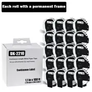 20 ROLLS Shipping Label 1-1/7"x100' Compatible with Brother QL-800 500 DK-2210