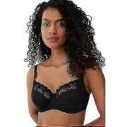 Gorgeous Womens/ladies Dd+ Florence Bra Black 38DD