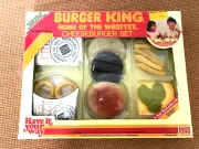 BURGER KING MEAL WHOPPER CHEESE BURGER REALISTIC FAKE PLAY FOOD PROP ~ NEW 1987
