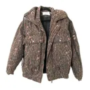 ONE TEASPOON Puffa Jacket in Bronze Leopard NWT Sz SM