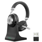 Wireless Headset with Mic for Work, Bluetooth Headset with Microphone (AI Noi...