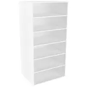 Lugna 1536 x 750 x 580mm White 5 Shelf Storage Cabinet - White