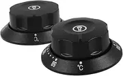 CIMAXIC 2pcs Thermostat Knob Replacement: Stove Knob Universal Control Knobs Temperature Control Plastic Stove Knob for Oven Fryer Heater