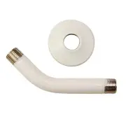Moen A704W Shower Arm and Flange Kit, 1/2-Inch IPS, Glacier White