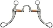 Daiilg Stainless Steel Snaffle Bit Horse Bits Western Snaffle Bits Horse Training Equipment for Mouth Training Bit with Copper Port