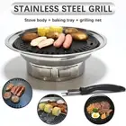 12"Korean Style Table Charcoal Portable BBQ Grill Camping Fire Pit Tool Kit AU