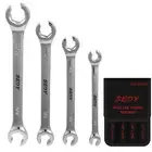 Flare Nut Spanner Set SAE Brake Line Wrench Offset Head Tubing Spanner Pouch Au