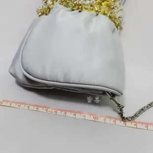 全新晚宴包Evening Bag｜銀色珠飾蝴蝶結手拿晚宴包｜宴會包包｜手拿包｜化妝包｜禮服包｜手拿包｜珠珠包｜亮片包