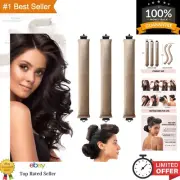 Heatless Hair Curler, Flexi Rods with Hook, Heatless Curling Rod for All Hair...