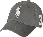 Polo Ralph Lauren Sports Big Pony Logo Hat Cap GREY