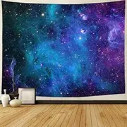 Roveking Bohemian Elephant Tapestry, Blue Galaxy, M/51.2" × 59.1", Living Room, Bedroom Decor