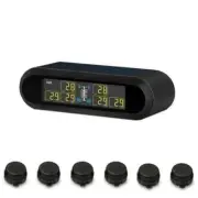Wireless Solar Power TPMS Tire Pressure Monitoring System RV Truck TPMS 6 Sensor